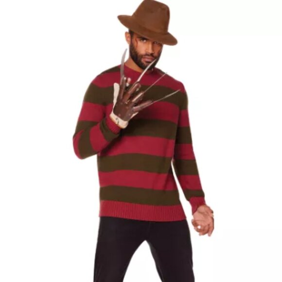 Freddy Krueger Nightmare on Elm Street Halloween Costume Sweater Scary Horror - Picture 1 of 4